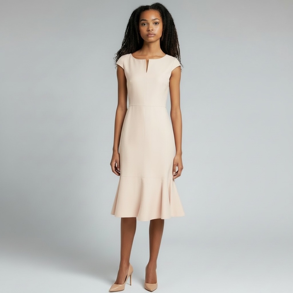 ✨ Max Mara Otaria Flounce Hem Dress – NWOT (No Tags) | Soft Pink Elegance ✨